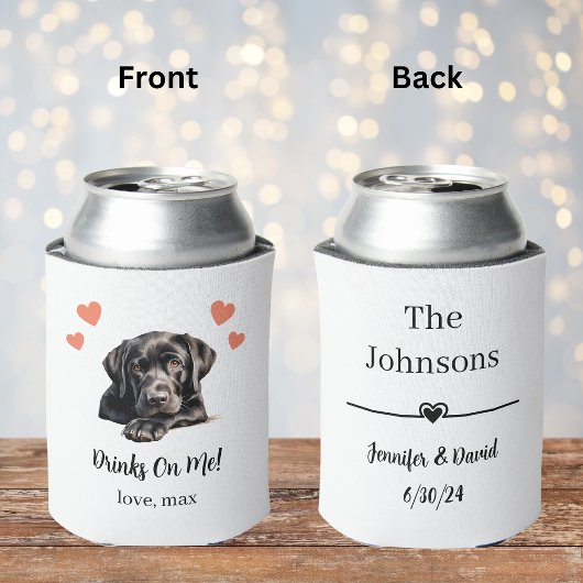 Aangepaste Black Lab Pet Wedding Koelbox Blikjeskoeler