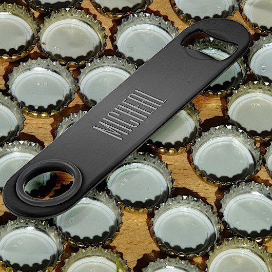 Aangepaste Black Metallic Speed Bottle Opener Flessenopener
