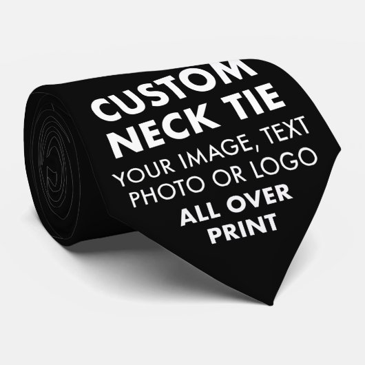 Aangepaste BLACK-STROPDAS Stropdas (Opgerold)