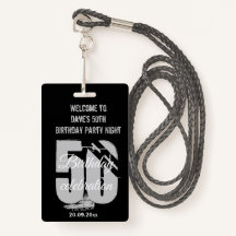 Aangepaste Black VIP Pass Verjaardagsfeestuitnodig