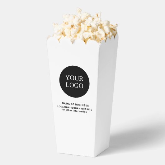 Aangepaste Black & White Business Logo-merk Bedankdoosjes (Popped)