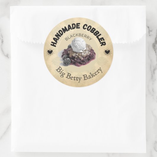 Aangepaste BlackBerry Cobbler-labels | persona Ronde Sticker (Tas)