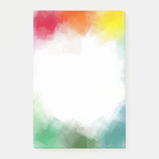 Aangepaste blanco Abstracte kunstregenboogkleuren Post-it® Notes (Voorkant)