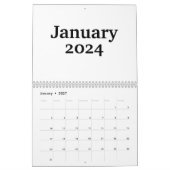 Aangepaste blanco kalender 2024 met Feestdagen (Jan 2027)