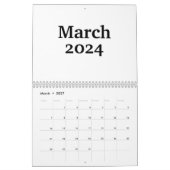 Aangepaste blanco kalender 2024 met Feestdagen (Mar 2027)