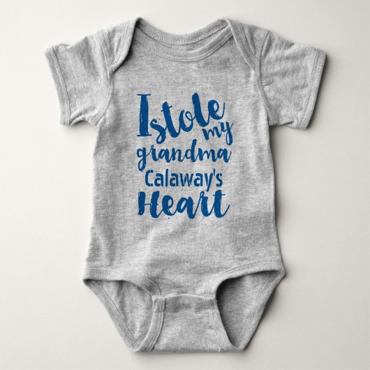 Aangepaste blauw-sporthand Mijn kleinmakerij Romper (Voorkant)