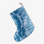 Aangepaste blauw-tie-kerststop kleine kerstsok (Achterkant (Hangend))