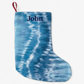 Aangepaste blauw-tie-kerststop kleine kerstsok (Voorkant)