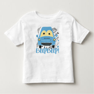 Aangepaste blauwe auto-pieper Toddler T-Shirt