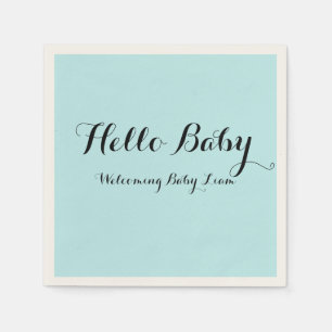 Aangepaste Blauwe baby showers servetten voor jong
