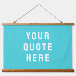 Aangepaste blauwe banner gepersonaliseerd uw offer hangend wandkleed