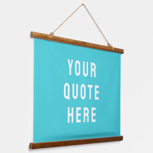 Aangepaste blauwe banner gepersonaliseerd uw offer hangend wandkleed (Gebogen)