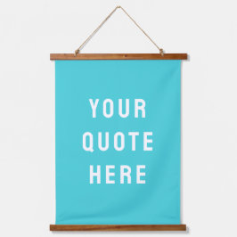 Aangepaste blauwe banner gepersonaliseerd uw offer hangend wandkleed