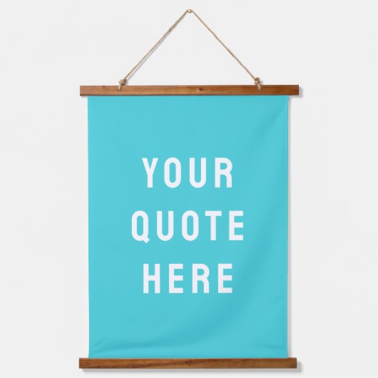 Aangepaste blauwe banner gepersonaliseerd uw offer hangend wandkleed (Voorkant)