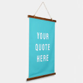 Aangepaste blauwe banner gepersonaliseerd uw offer hangend wandkleed (Gebogen)