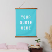Aangepaste blauwe banner gepersonaliseerd uw offer hangend wandkleed (Slaapkamer)