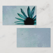 aangepaste blauwe bloem - kaartmodel visitekaartje (Voorkant / Achterkant)