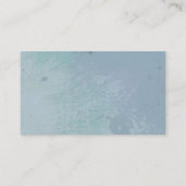 aangepaste blauwe bloem - kaartmodel visitekaartje (Achterkant)