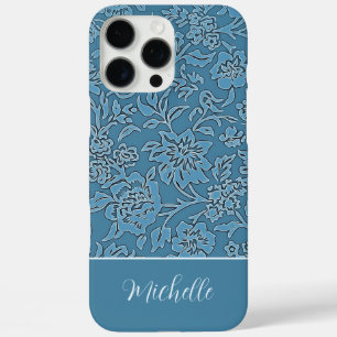 Aangepaste Blauwe Bloemen iPhone / iPad case