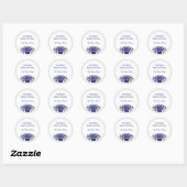 Aangepaste blauwe bloemen Zeep Stickers (Vel)