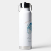 Aangepaste Blauwe Booties Baby Boy Waterfles (Voorkant)