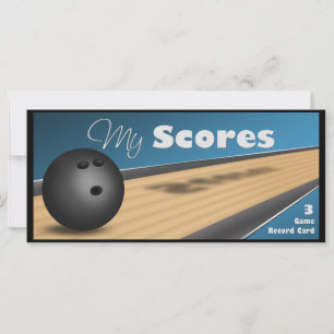 Aangepaste blauwe Bowling-Kaarten