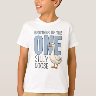 Aangepaste Blauwe Broer van Eén Dwaas Gans Verjaar T-shirt
