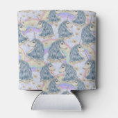 Aangepaste blauwe eenhoorns om te personaliseren blikjeskoeler (Achterkant)