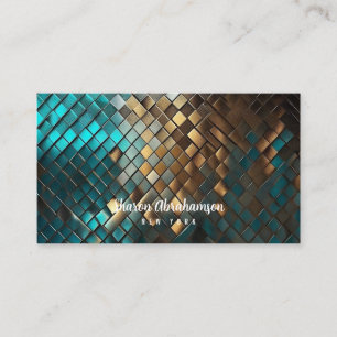 Aangepaste Blauwe en Gouden Dragon Schalen Visitekaartje