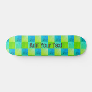 Aangepaste blauwe en groene bijtende kool skateboard