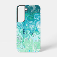 Aangepaste blauwe en groene golven