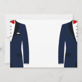 Aangepaste blauwe en witte bruinbruidjes kaart (Achterkant)