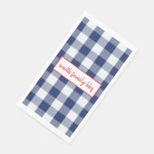 Aangepaste blauwe en witte buffelplaat servet (Hoek)