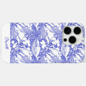 Aangepaste blauwe en witte bultrug walvis Case-Mate iPhone case (Achterkant (horizontaal))