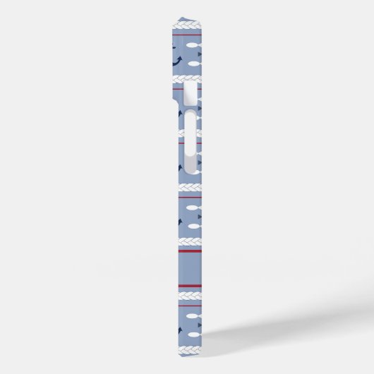 Aangepaste blauwe en witte kleuren Case-Mate iPhone case (Achterkant / Links)