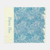 Aangepaste blauwe gekleurde  hond fleece deken (Voorkant (Horizontaal))