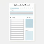 Aangepaste blauwe grijze dagplank post-it® notes (Voorkant)