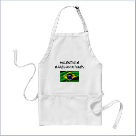 Aangepaste blauwe groene en gele Braziliaanse vlag Standaard Schort