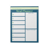 Aangepaste blauwe groene galerijlijst notitieblok (Gedraaid)