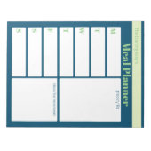 Aangepaste blauwe groene galerijlijst notitieblok (Voorkant)