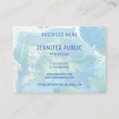Aangepaste blauwe groene moderne Abstracte Sjabloo Visitekaartje (Achterkant)