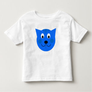 Aangepaste blauwe kat / kitten / tijger peuter hoo kinder shirts