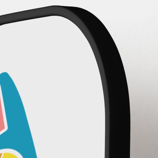 Aangepaste blauwe kat pickleball paddle (Links Detail)