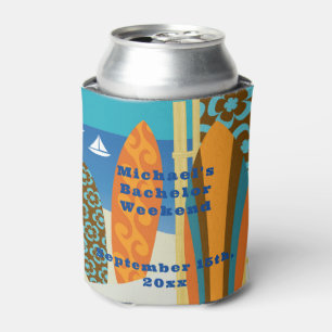 Aangepaste blauwe Koelbox Bachelor Surf Weekend Blikjeskoeler