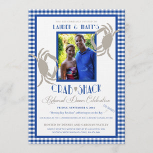 Aangepaste blauwe krab rehearserie binnenste uitno kaart