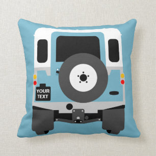 Aangepaste blauwe land Rover Series 3 Cushio perso Kussen