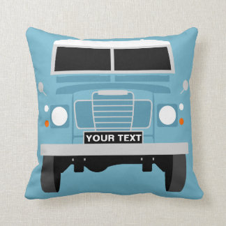 Aangepaste blauwe land Rover Series 3 personaliser Kussen