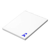 Aangepaste blauwe linttekening notitieblok (Gedraaid)