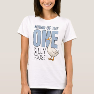 Aangepaste Blauwe Mama van de Eén Dwaas Gans Verja T-shirt