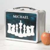 Aangepaste blauwe nebula Chess Piece King (In situ)